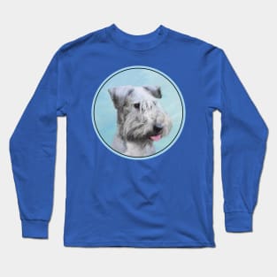 Cesky Terrier Painting - Cute Original Dog Art Long Sleeve T-Shirt